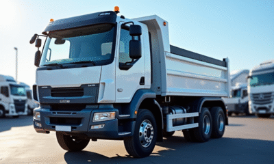 Camion benne blanc de 3 5 tonnes dans un concessionnaire
