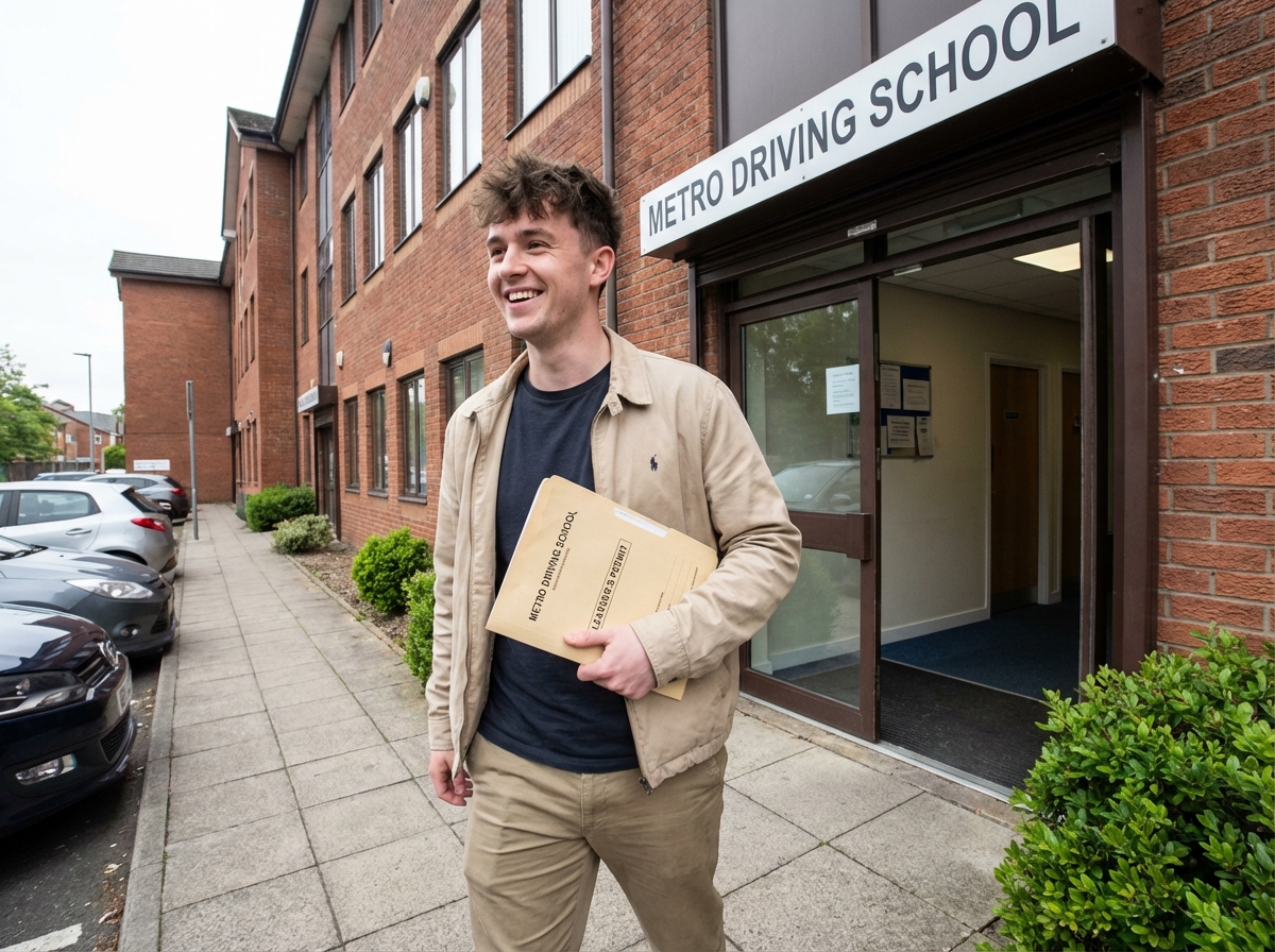 Jeune homme sortant de l